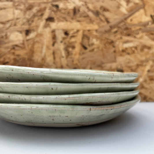 Dyb tallerken med plantetryk