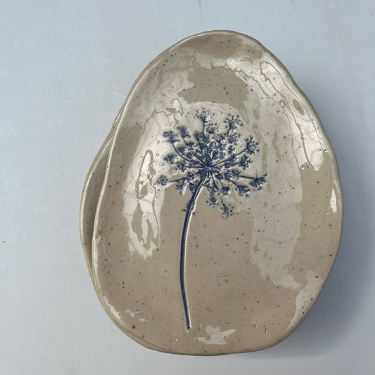 Tallerken med plantetryk