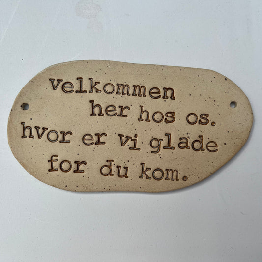 Velkommen skilt