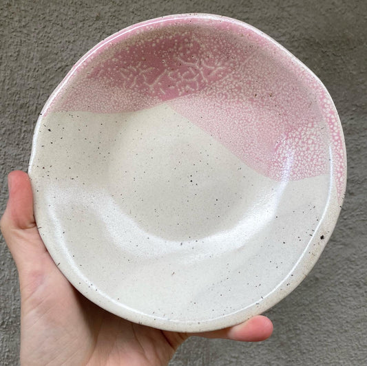 Dyb tallerken, lyserød